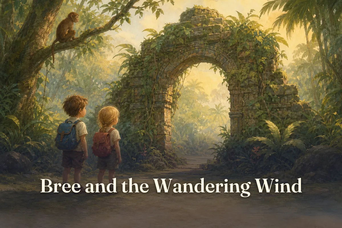 Cover of the children’s story “Bree and the Wandering Wind”