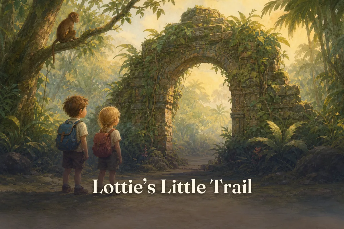 Cover of the children’s story “Lottie’s Little Trail”