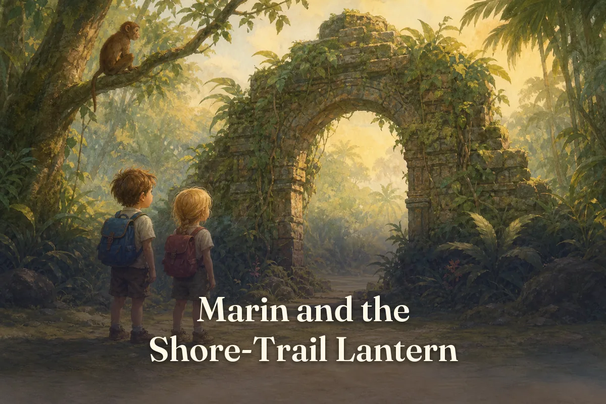 Cover of the children’s story “Marin and the Shore-Trail Lantern”