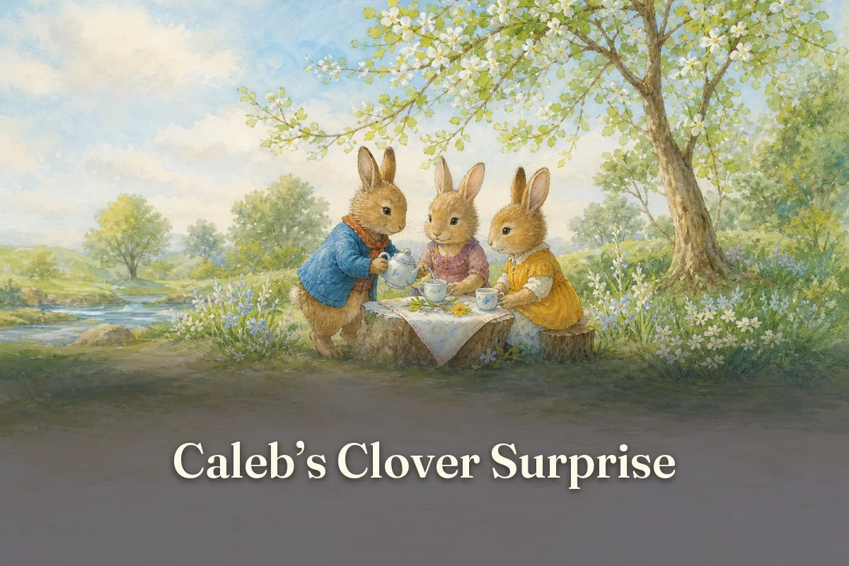Cover of the children’s story “Caleb’s Clover Surprise”