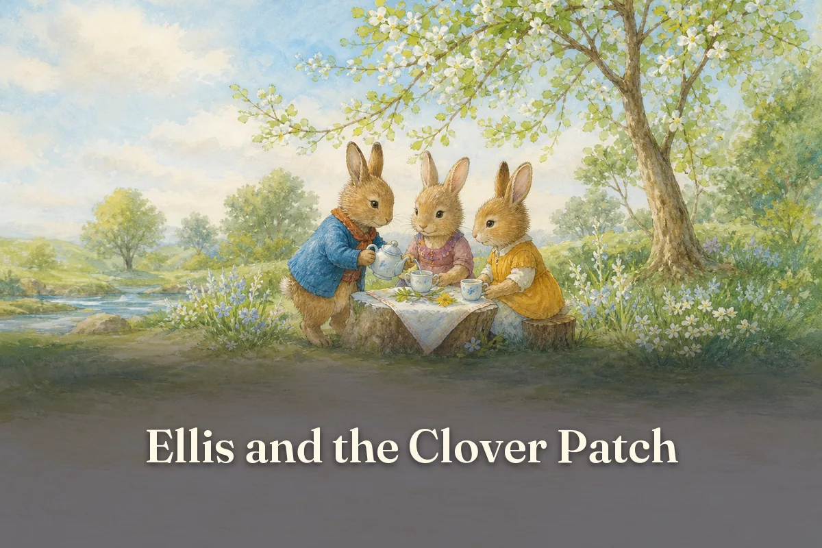 Cover of the children’s story “Ellis and the Clover Patch”