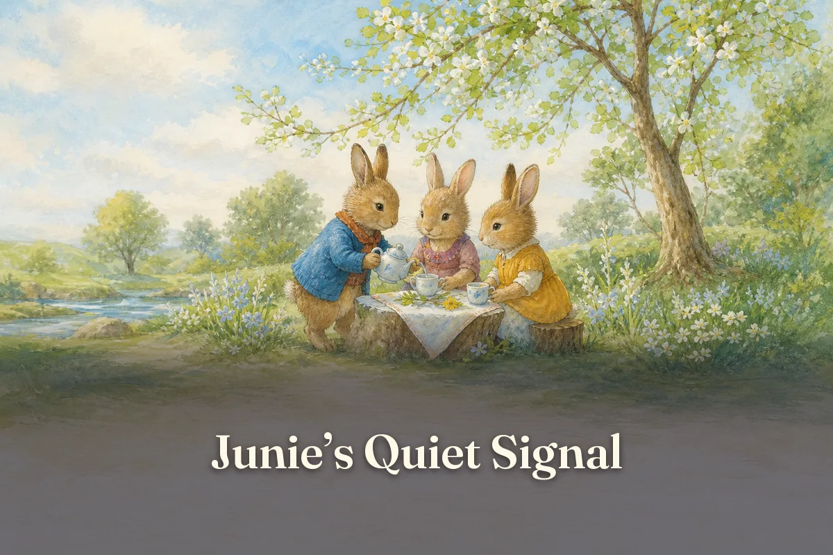 Cover of the children’s story “Junie’s Quiet Signal”
