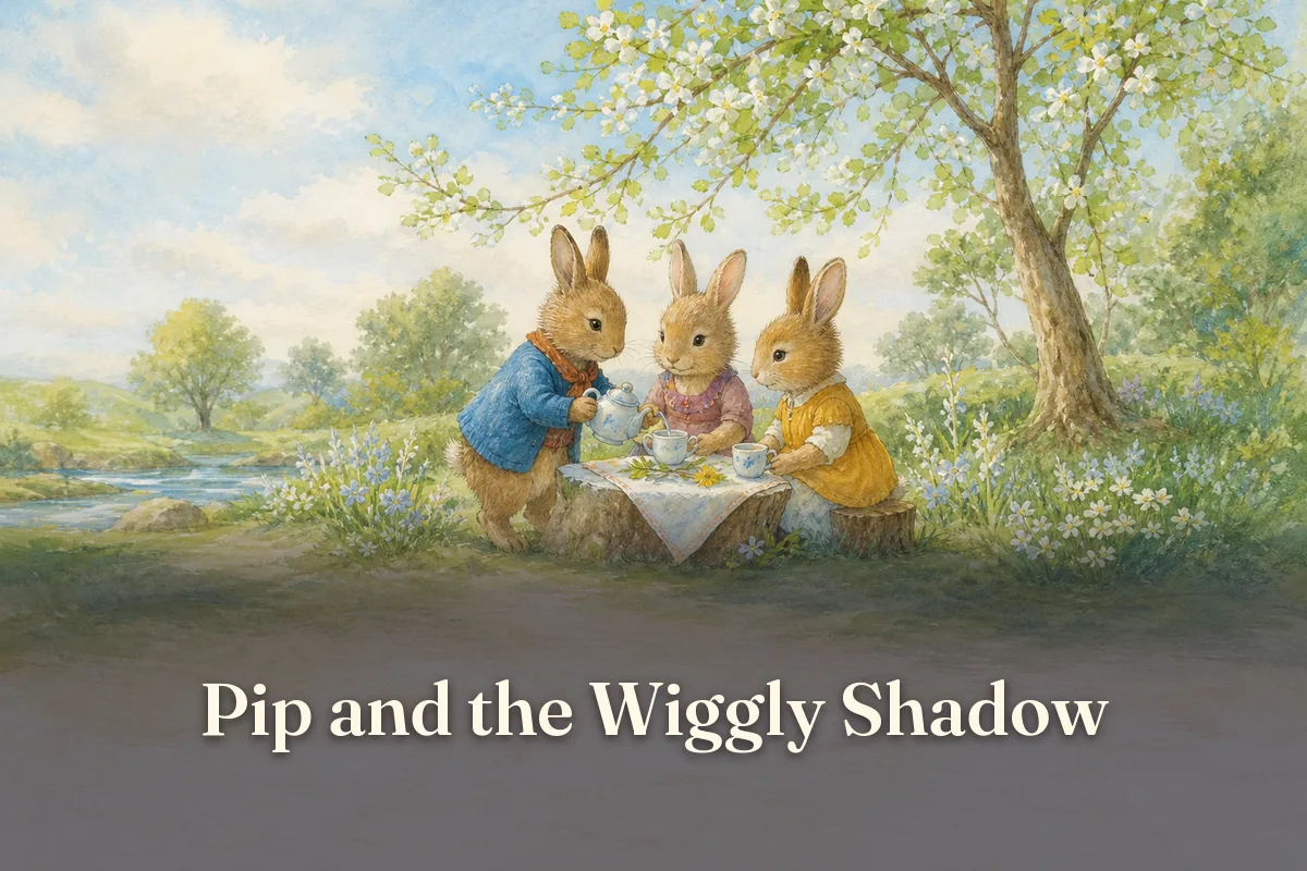 Cover of the children’s story “Pip and the Wiggly Shadow”