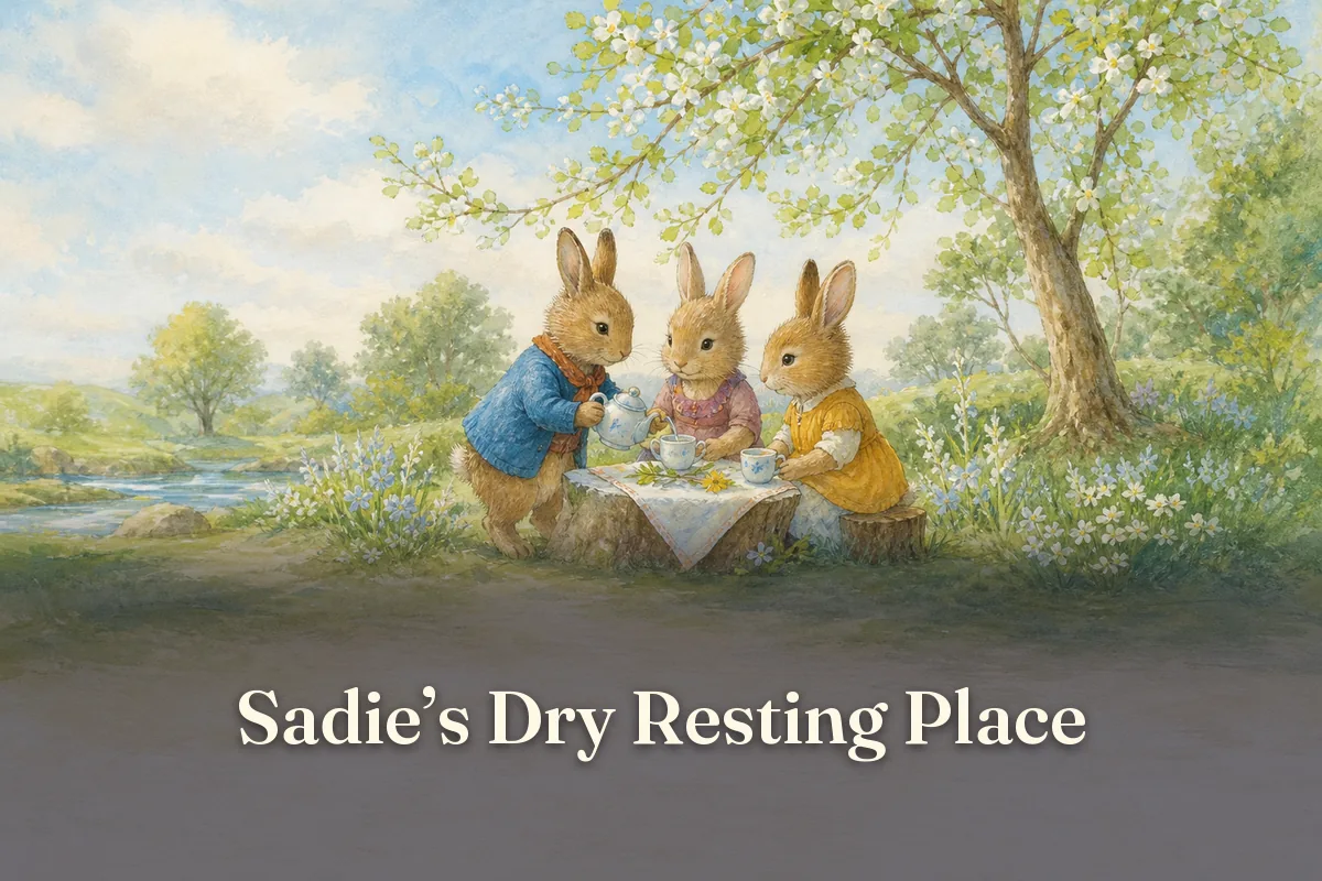 Cover of the children’s story “Sadie’s Dry Resting Place”