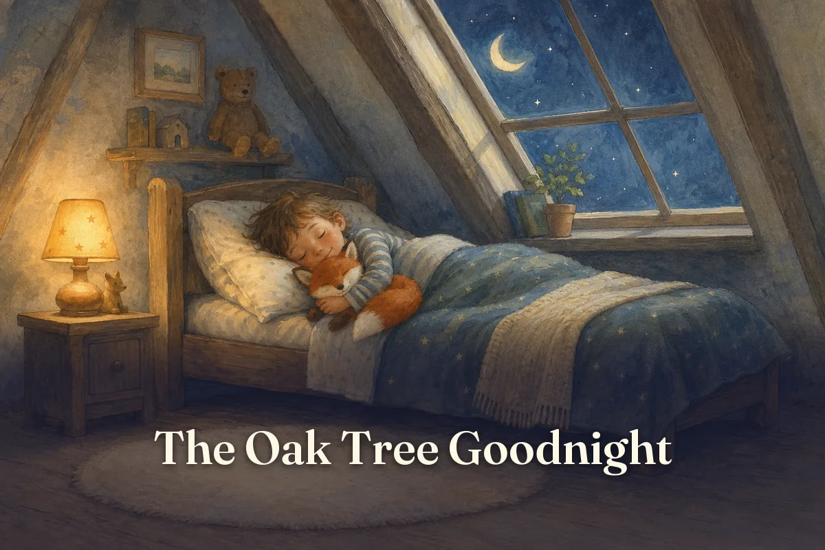 Cover of the children’s story “The Oak Tree Goodnight”