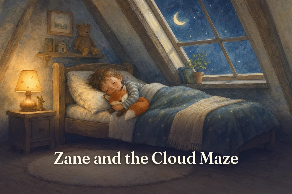 Cover of the children’s story “Zane and the Cloud Maze”