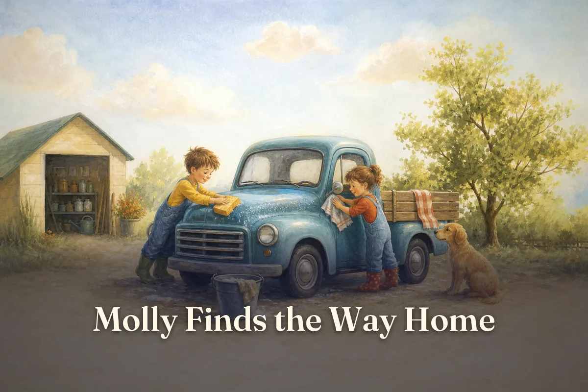 Cover of the children’s story “Molly Finds the Way Home”