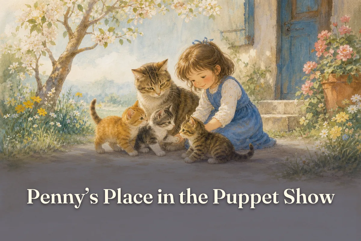 Cover of the children’s story “Penny’s Place in the Puppet Show”