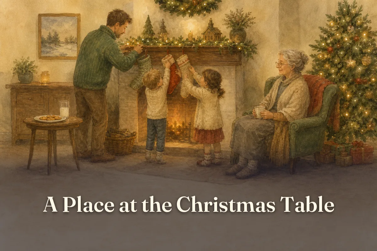 Cover of the children’s story “A Place at the Christmas Table”