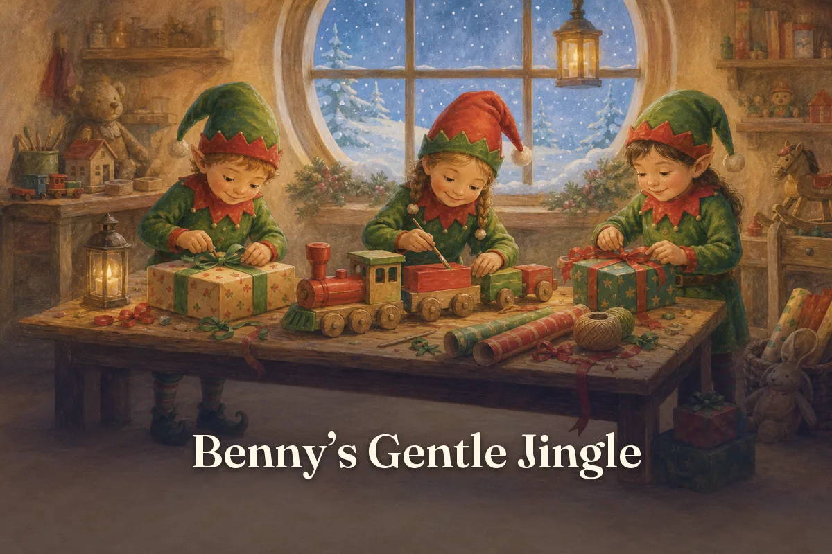 Cover of the children’s story “Benny’s Gentle Jingle”