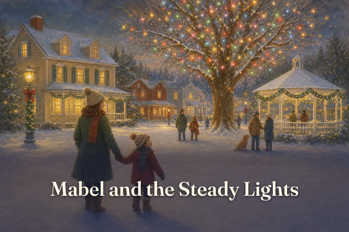 Cover of the children’s story “Mabel and the Steady Lights”