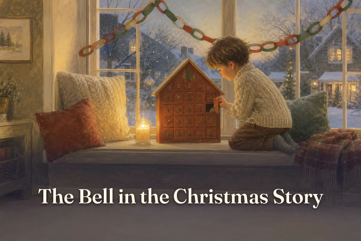 Cover of the children’s story “The Bell in the Christmas Story”