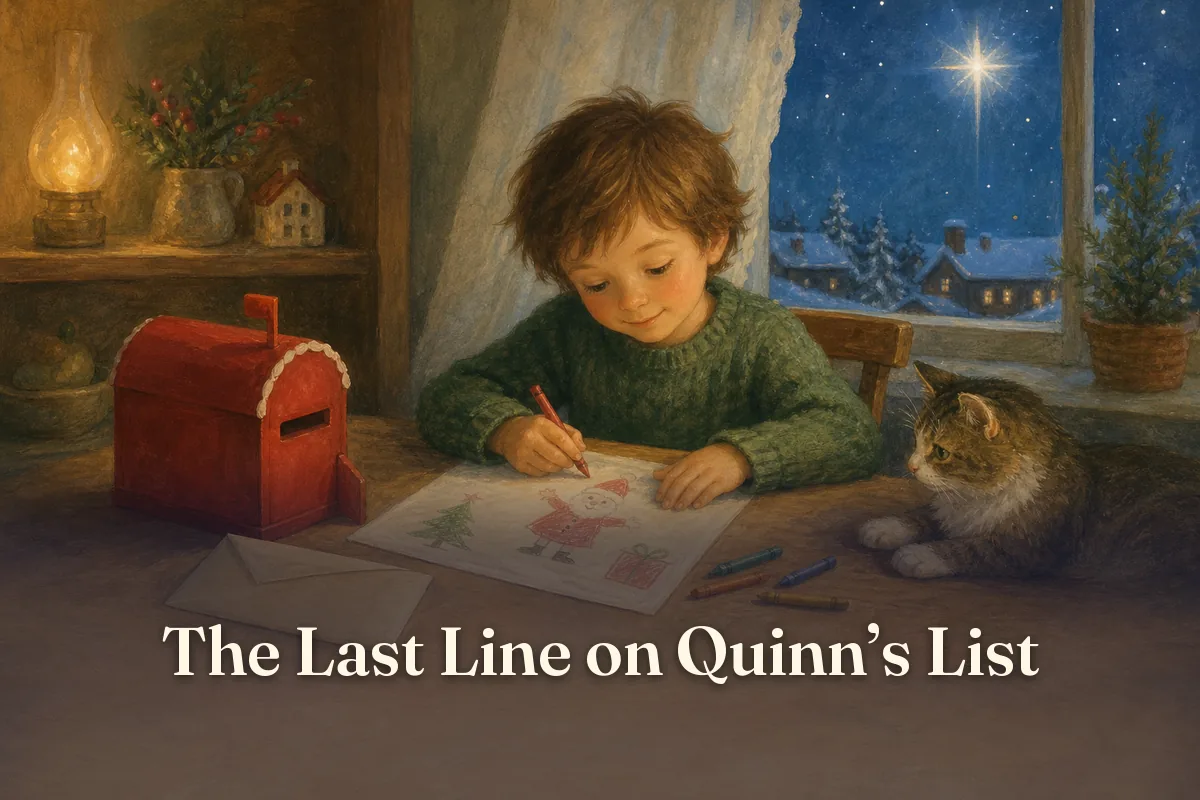 Cover of the children’s story “The Last Line on Quinn’s List”