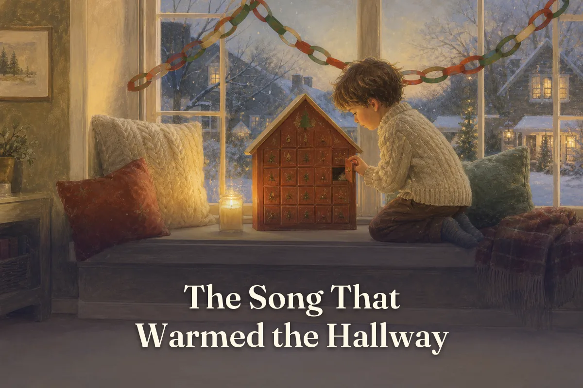 Cover of the children’s story “The Song That Warmed the Hallway”