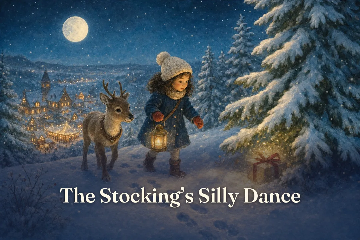 Cover of the children’s story “The Stocking’s Silly Dance”