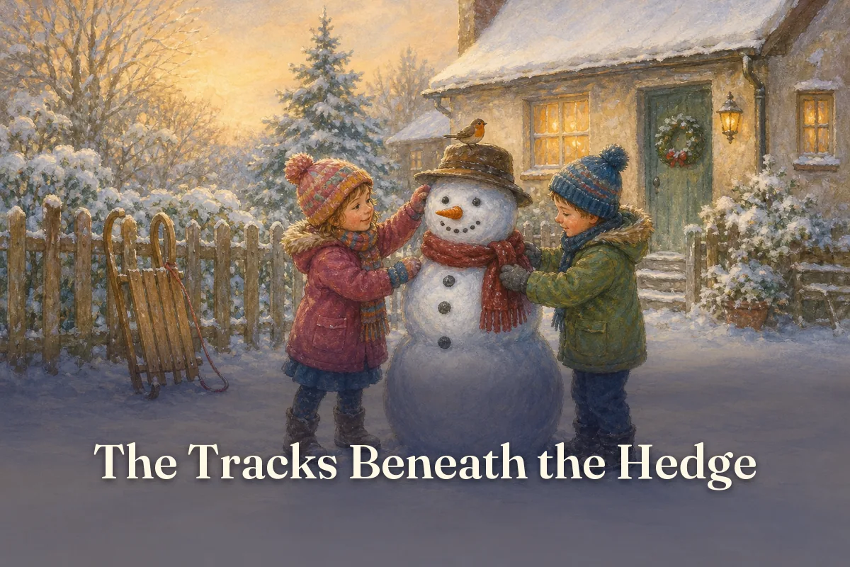 Cover of the children’s story “The Tracks Beneath the Hedge”