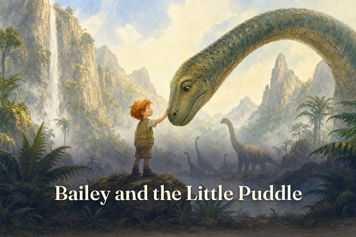 Cover of the children’s story “Bailey and the Little Puddle”