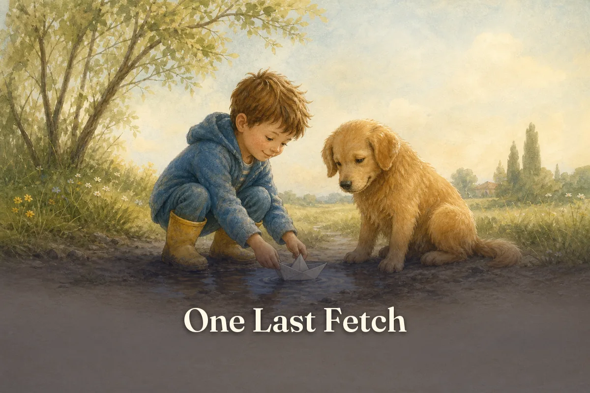 Cover of the children’s story “One Last Fetch”