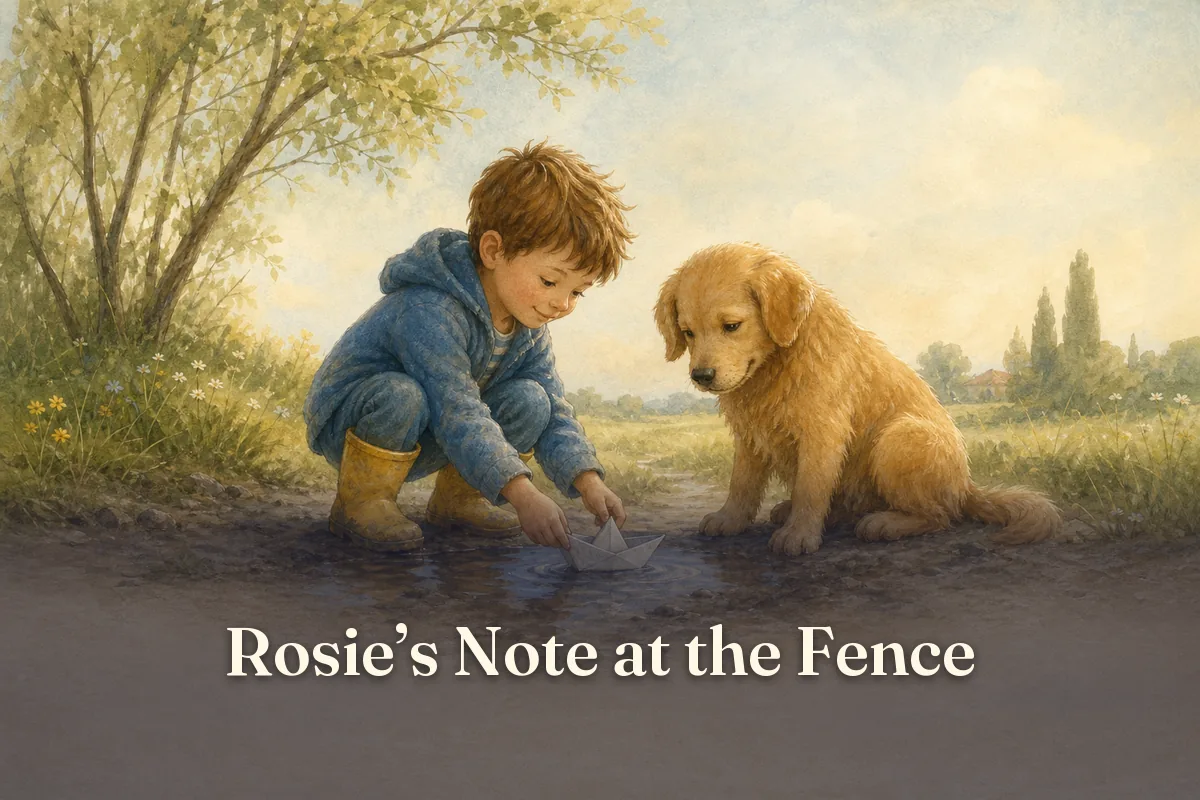 Cover of the children’s story “Rosie’s Note at the Fence”