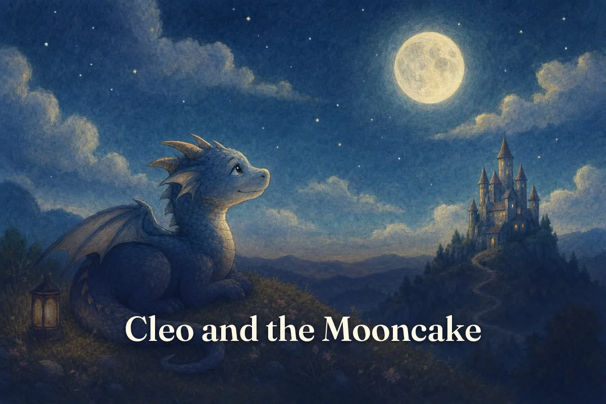 Cover of the children’s story “Cleo and the Mooncake”