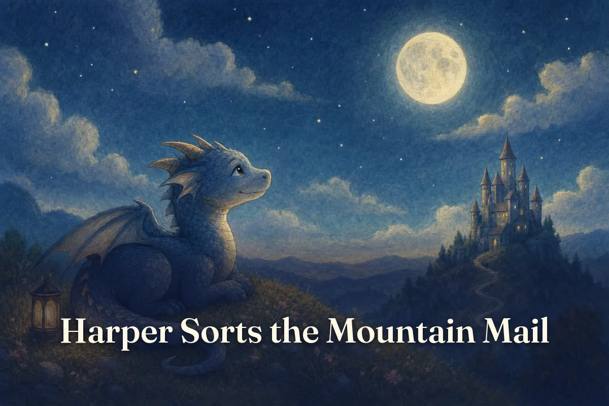 Cover of the children’s story “Harper Sorts the Mountain Mail”