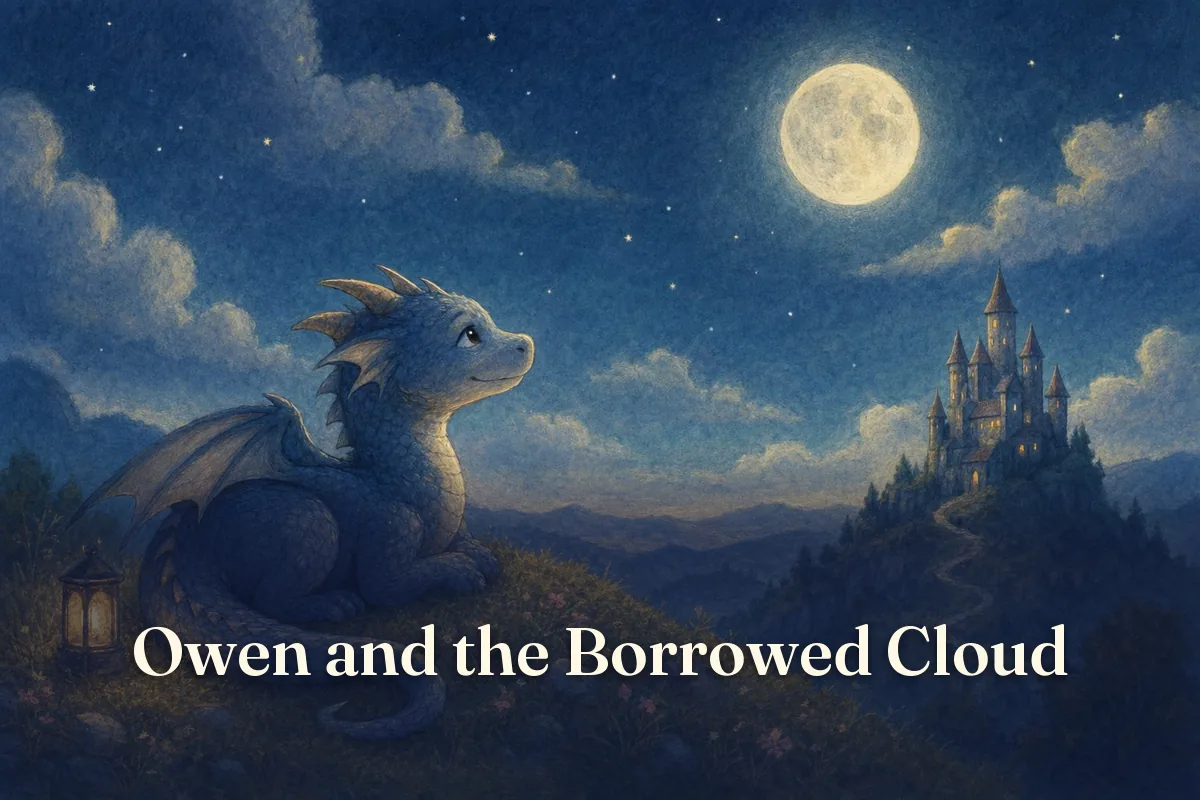Cover of the children’s story “Owen and the Borrowed Cloud”