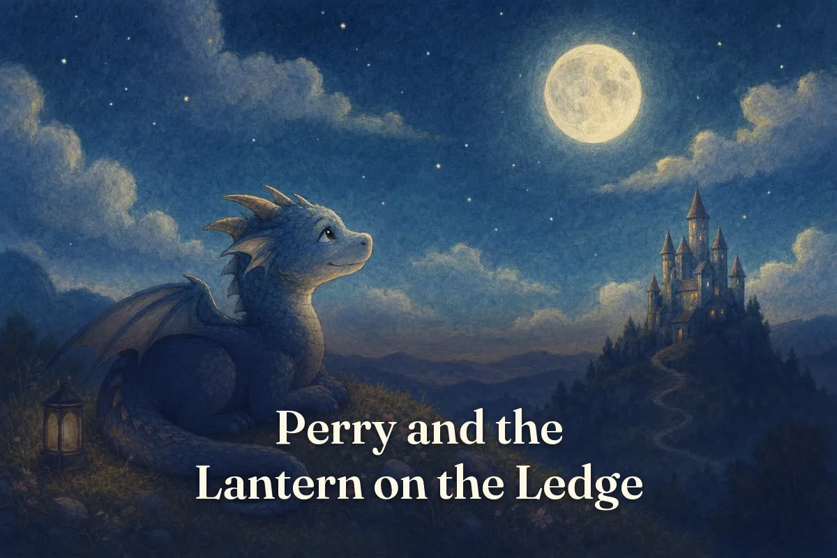 Cover of the children’s story “Perry and the Lantern on the Ledge”