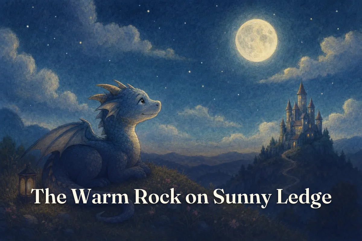 Cover of the children’s story “The Warm Rock on Sunny Ledge”