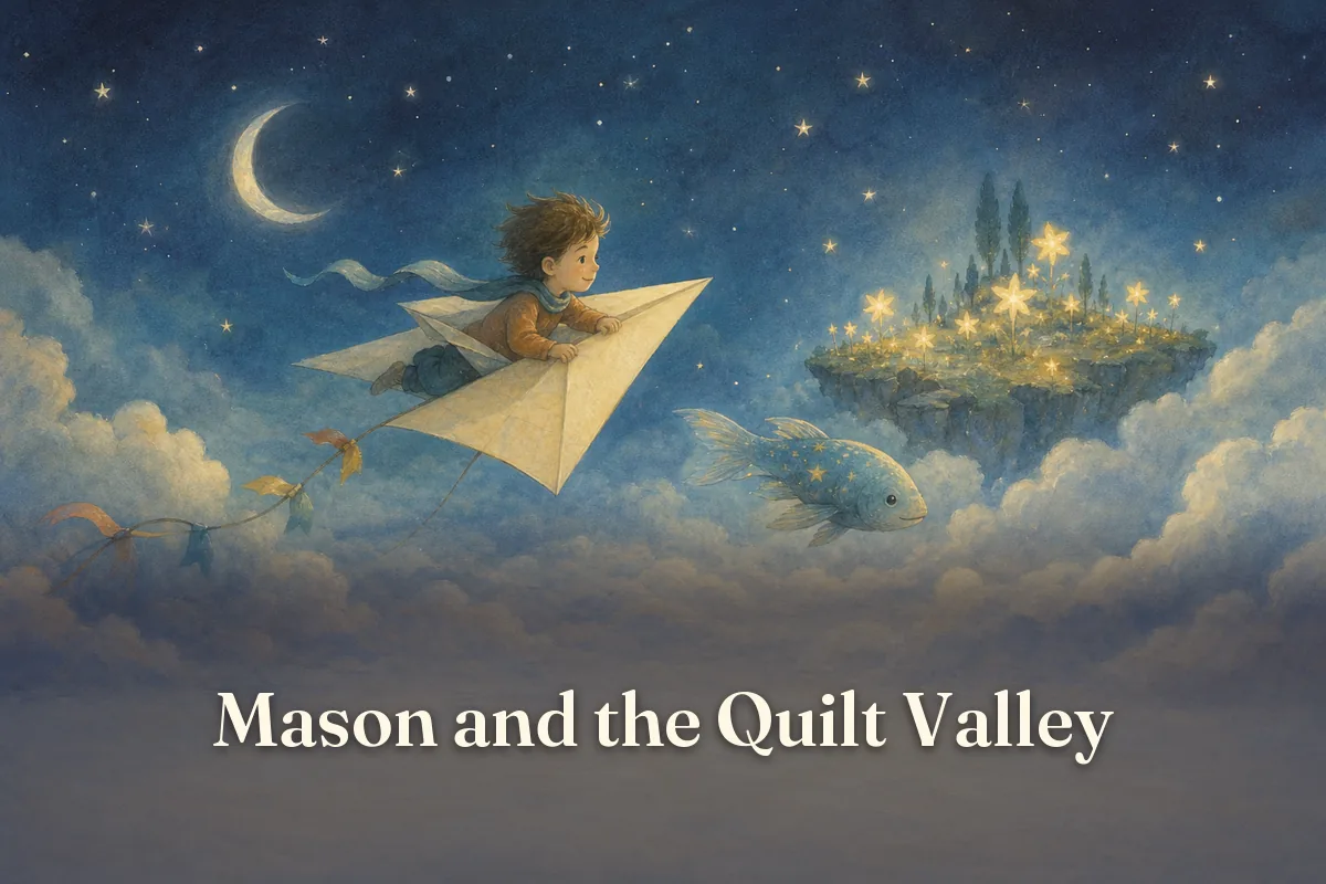 Cover of the children’s story “Mason and the Quilt Valley”