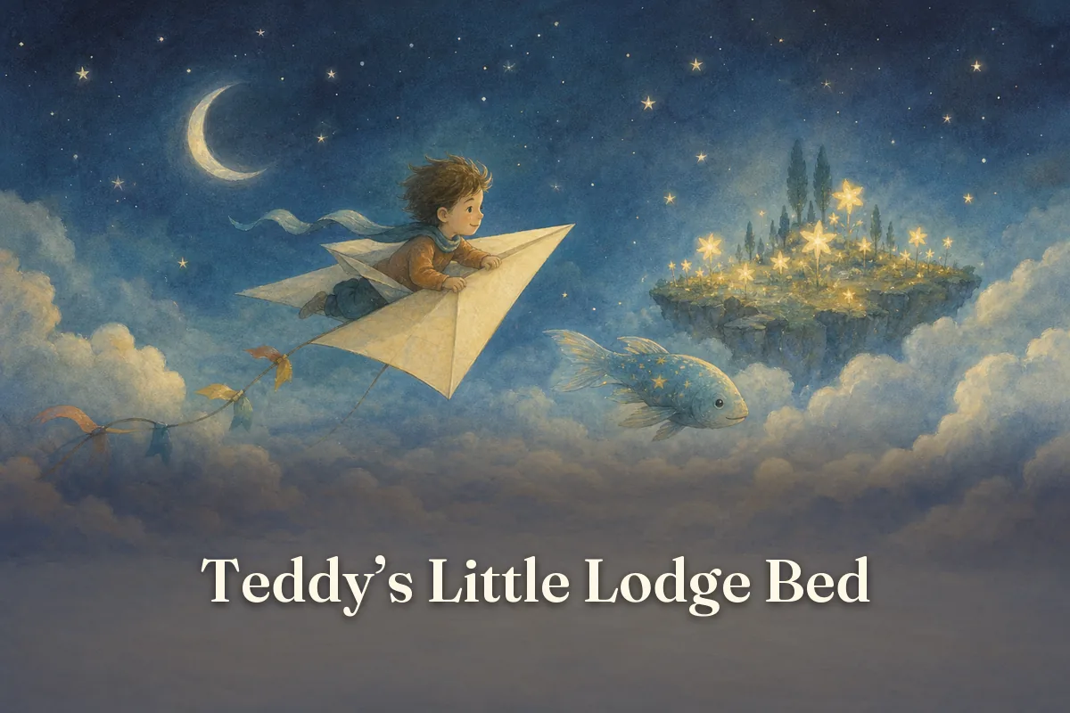 Cover of the children’s story “Teddy’s Little Lodge Bed”