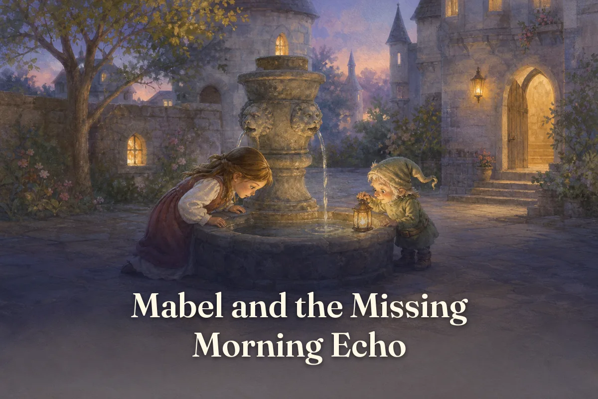 Cover of the children’s story “Mabel and the Missing Morning Echo”