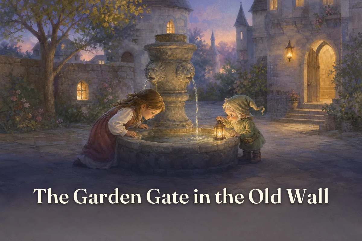 Cover of the children’s story “The Garden Gate in the Old Wall”