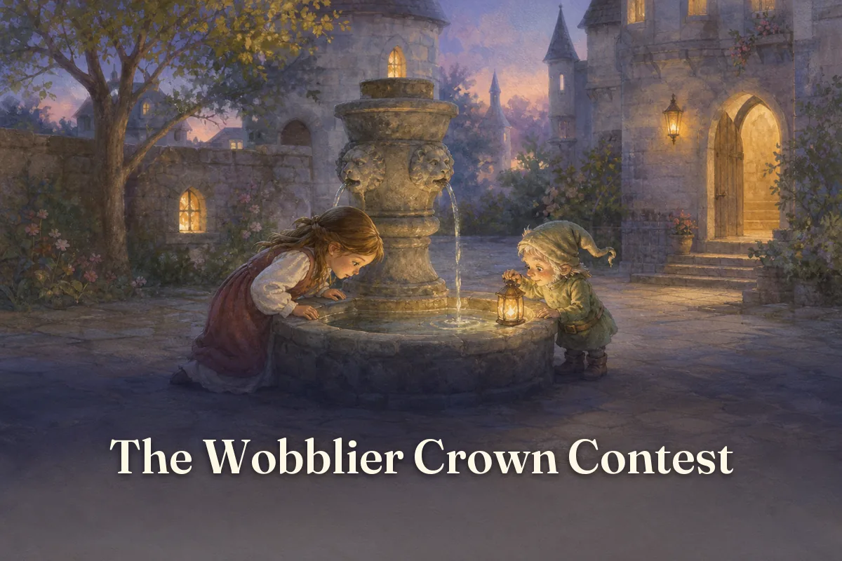 Cover of the children’s story “The Wobblier Crown Contest”