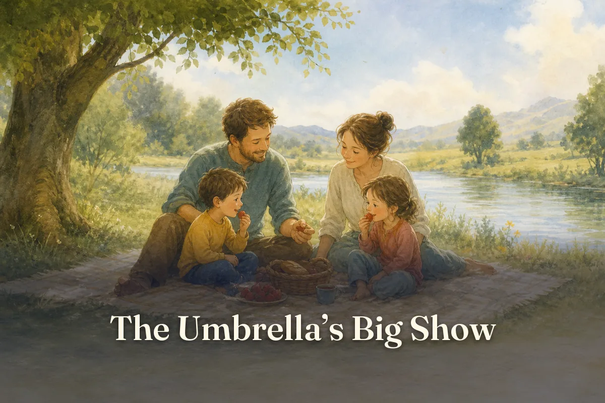 Cover of the children’s story “The Umbrella’s Big Show”