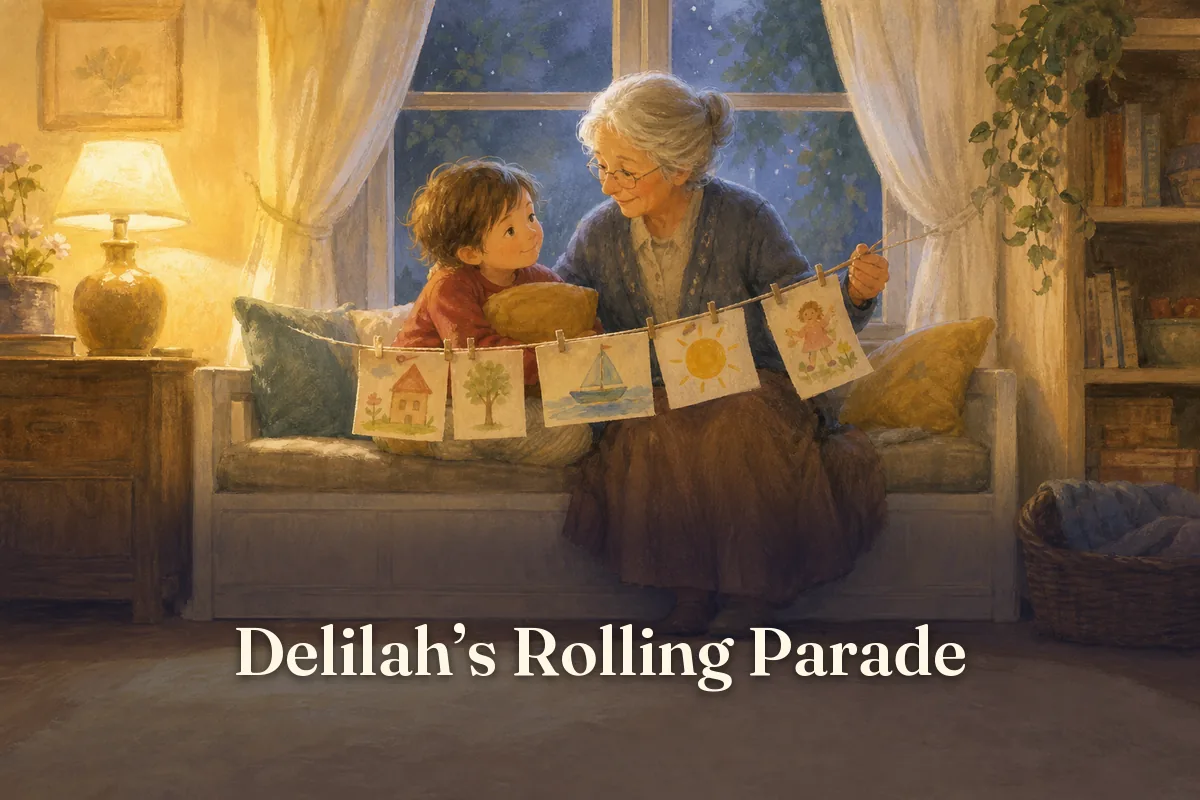 Cover of the children’s story “Delilah’s Rolling Parade”