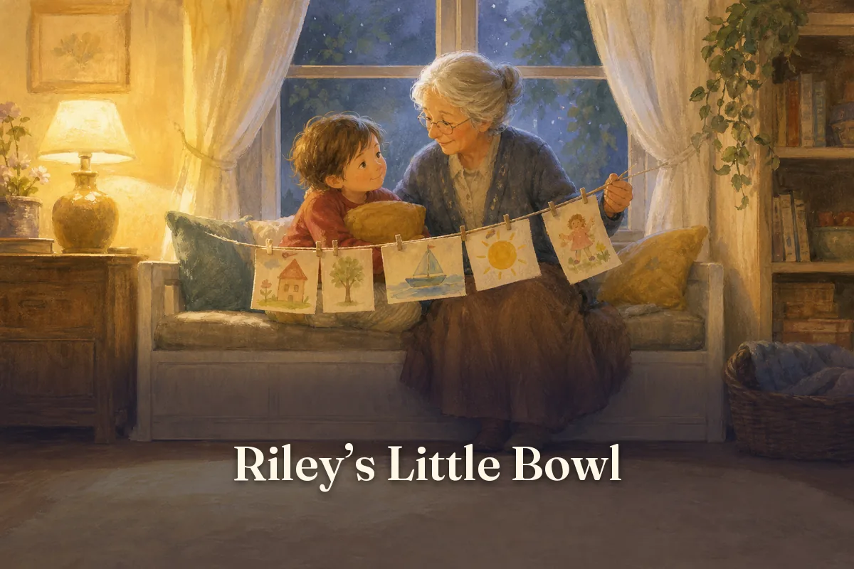 Cover of the children’s story “Riley’s Little Bowl”