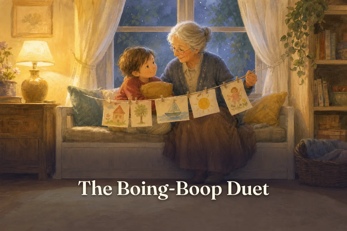 Cover of the children’s story “The Boing-Boop Duet”