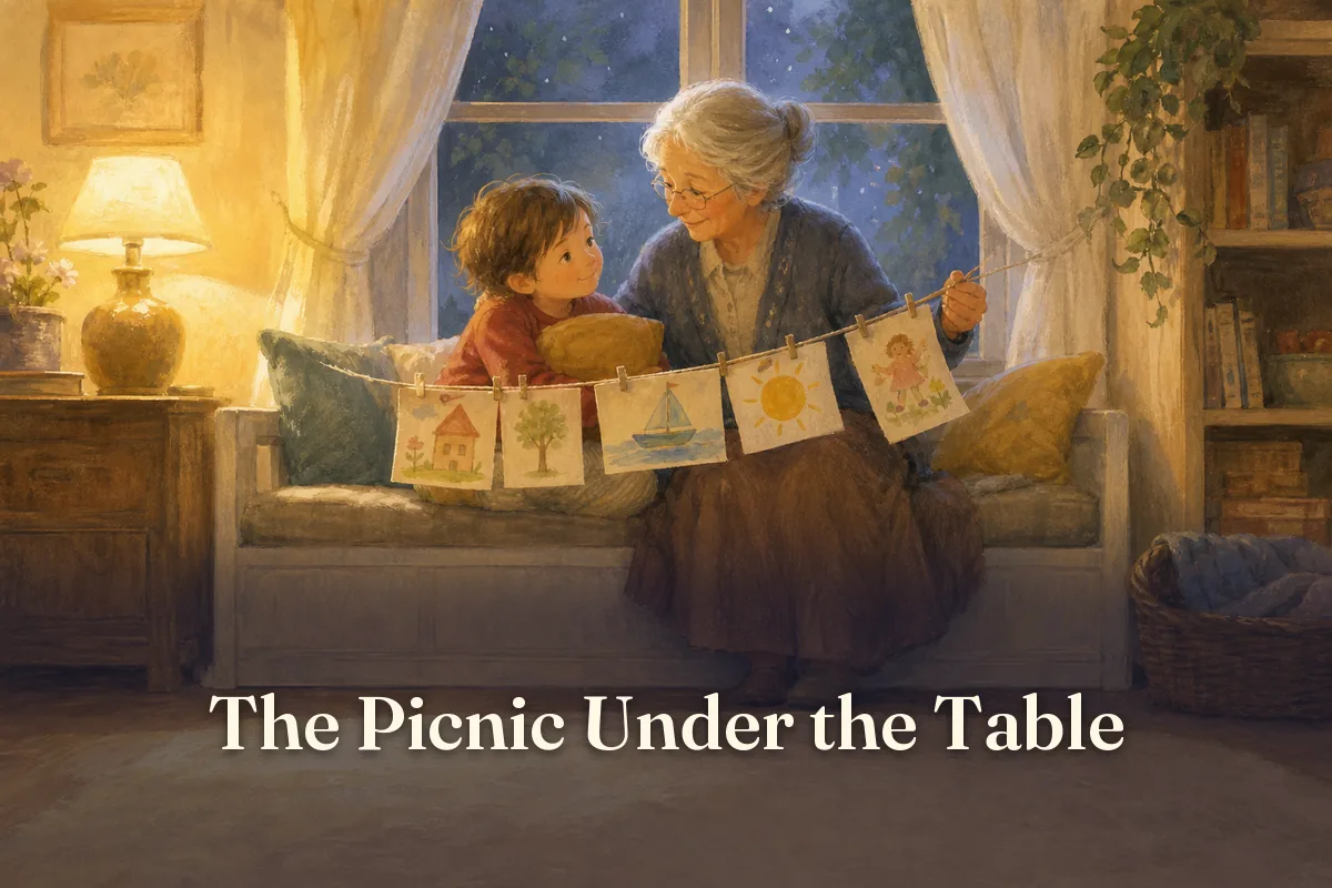 Cover of the children’s story “The Picnic Under the Table”