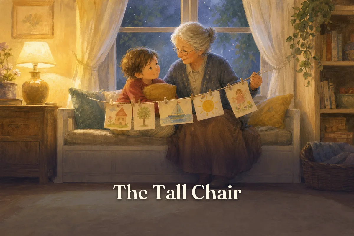 Cover of the children’s story “The Tall Chair”