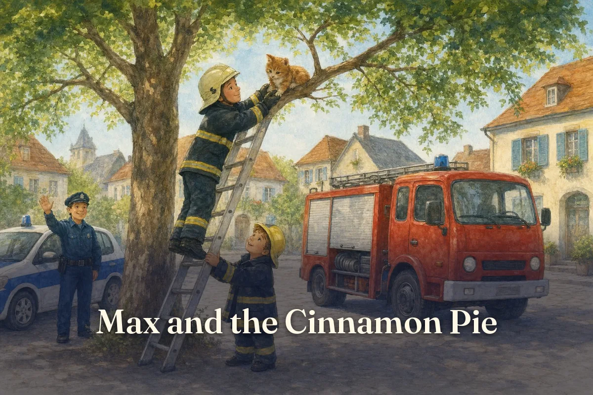 Cover of the children’s story “Max and the Cinnamon Pie”
