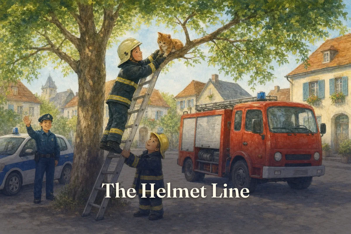 Cover of the children’s story “The Helmet Line”