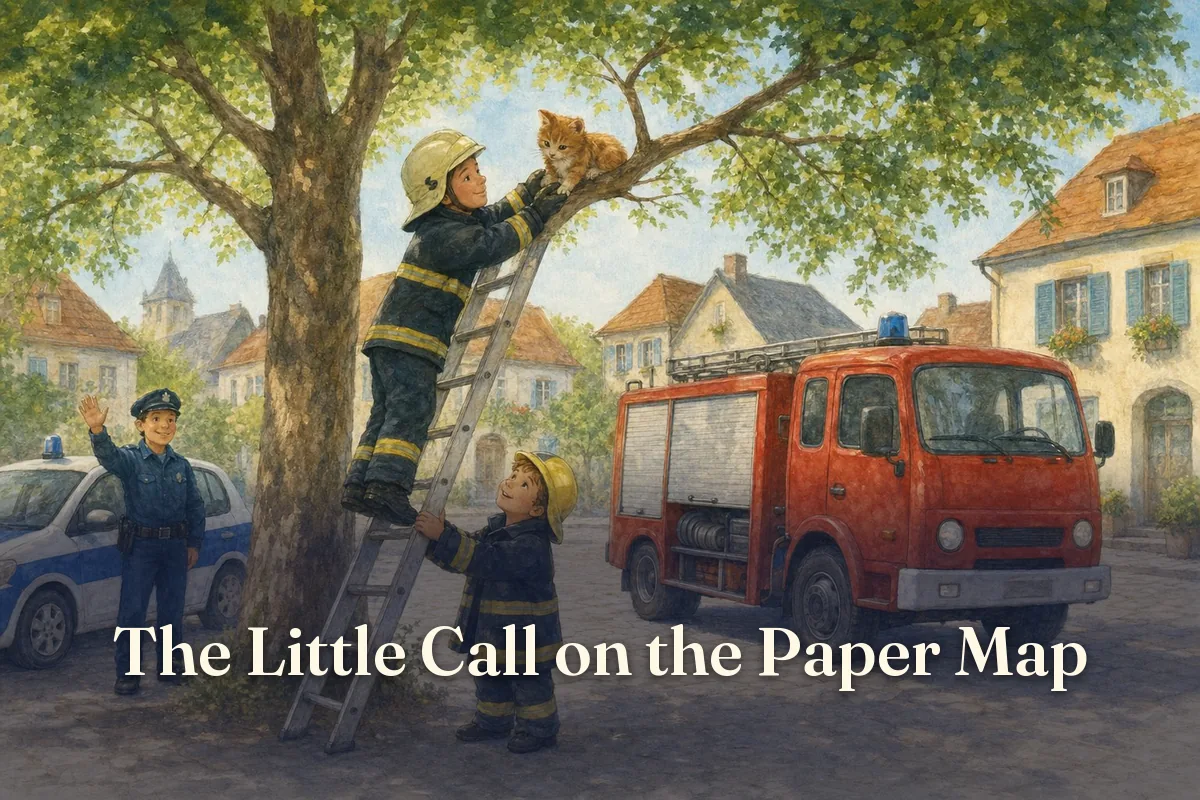 Cover of the children’s story “The Little Call on the Paper Map”