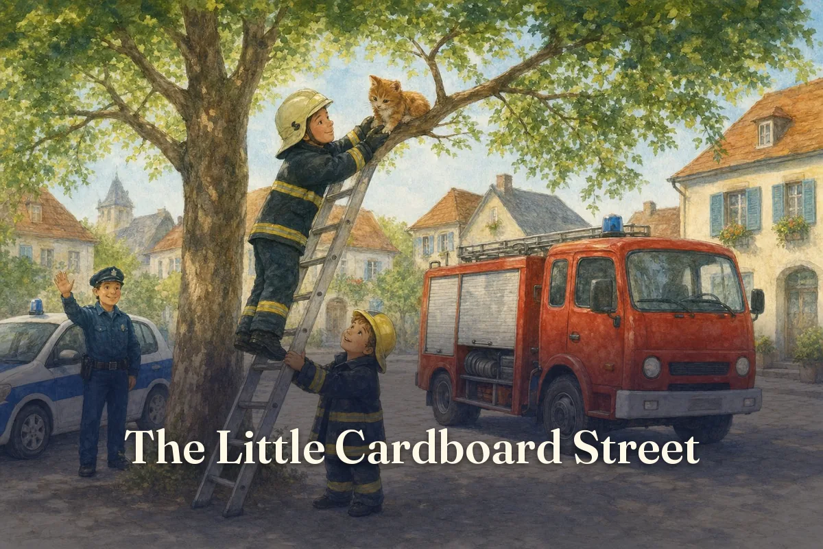 Cover of the children’s story “The Little Cardboard Street”