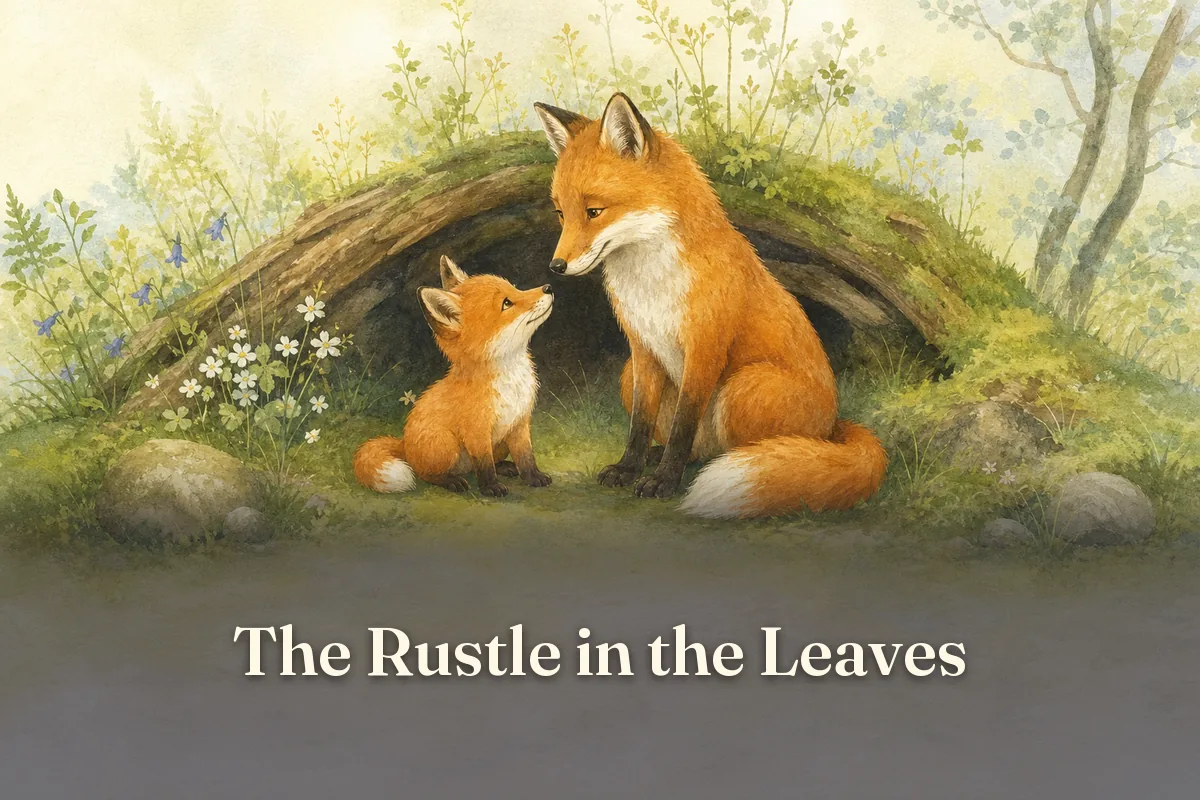 Cover of the children’s story “The Rustle in the Leaves”