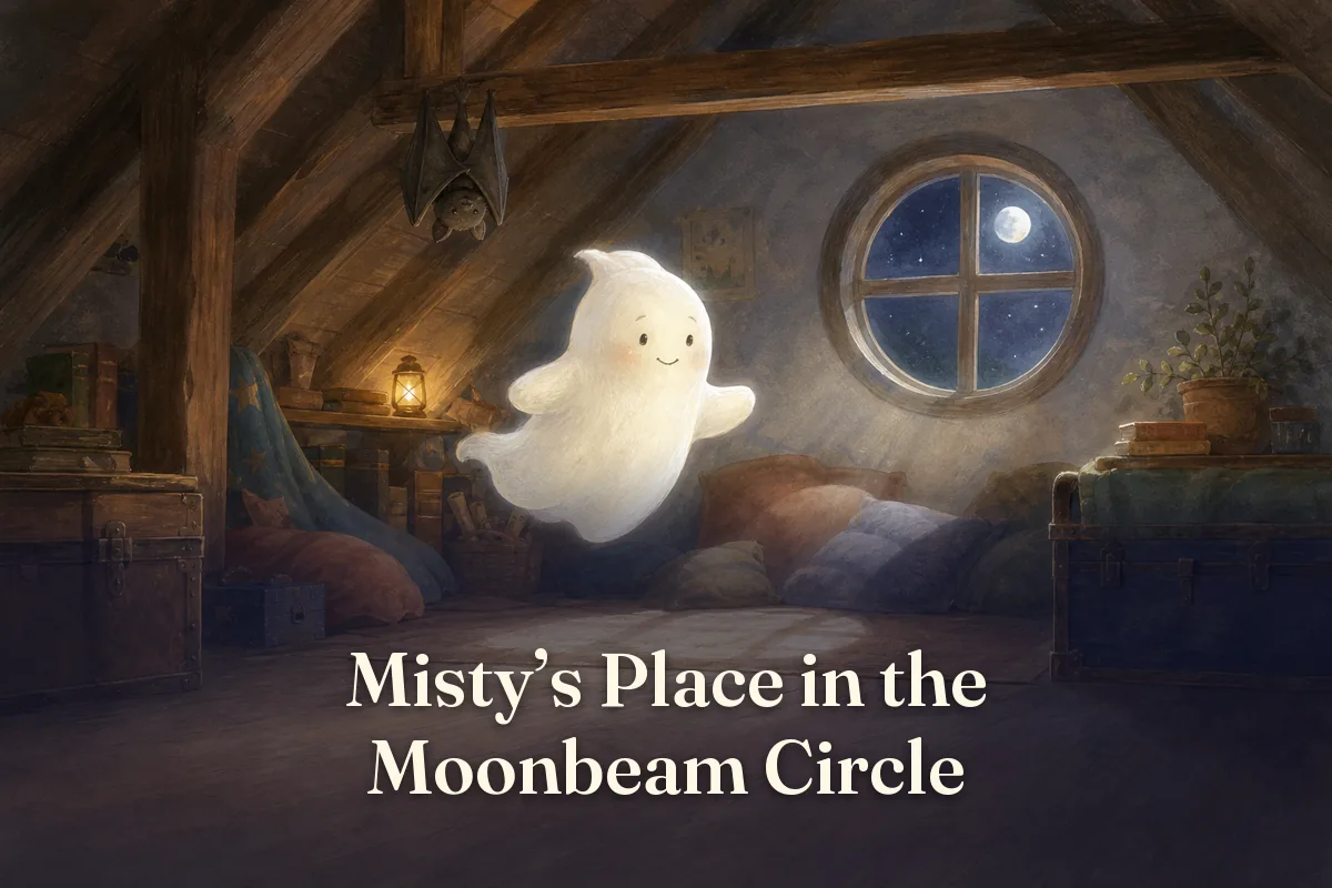 Cover of the children’s story “Misty’s Place in the Moonbeam Circle”