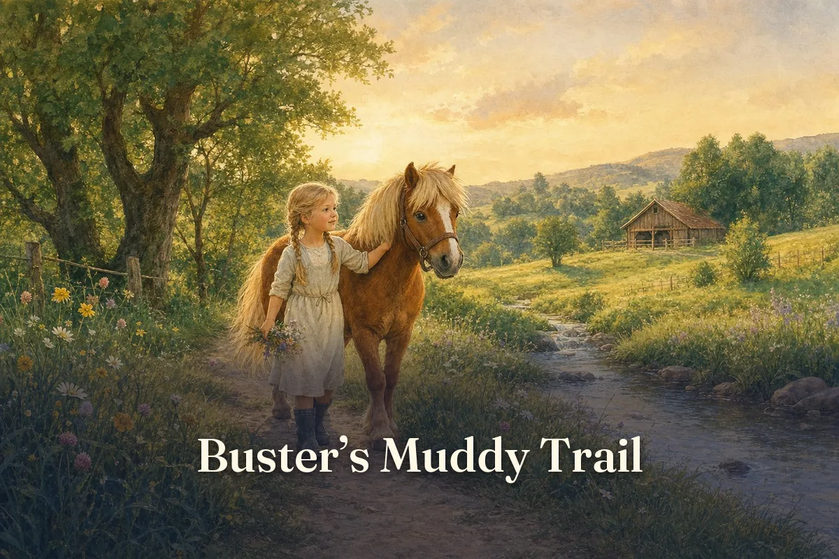 Cover of the children’s story “Buster’s Muddy Trail”