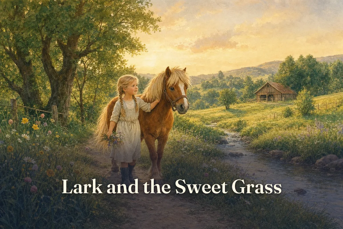 Cover of the children’s story “Lark and the Sweet Grass”