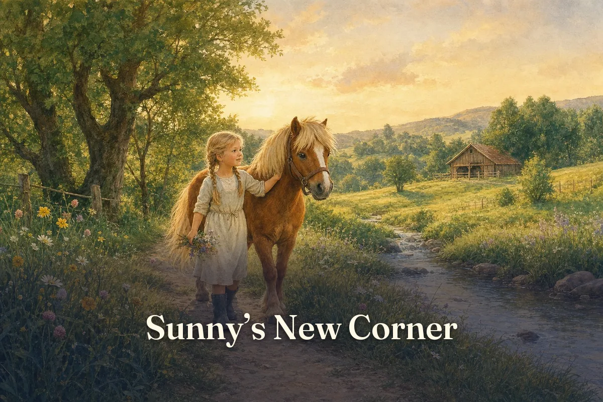 Cover of the children’s story “Sunny’s New Corner”