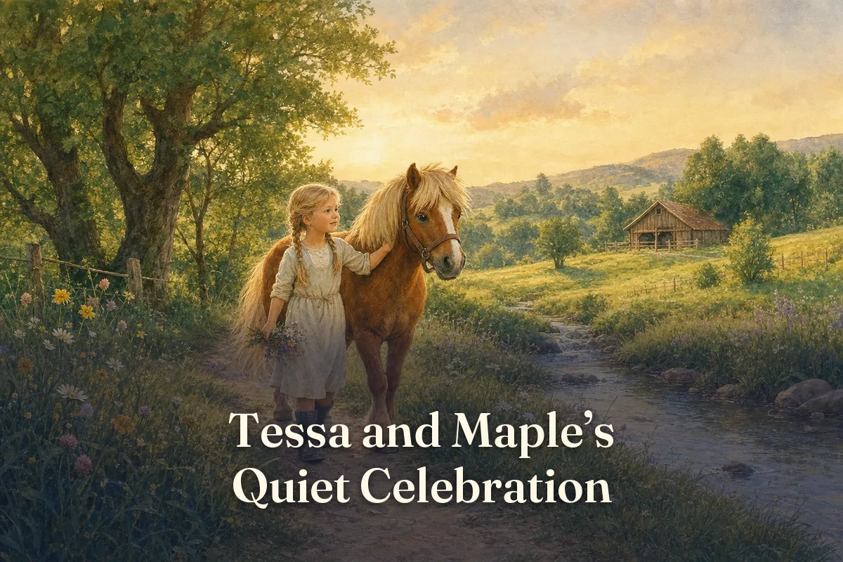 Cover of the children’s story “Tessa and Maple’s Quiet Celebration”