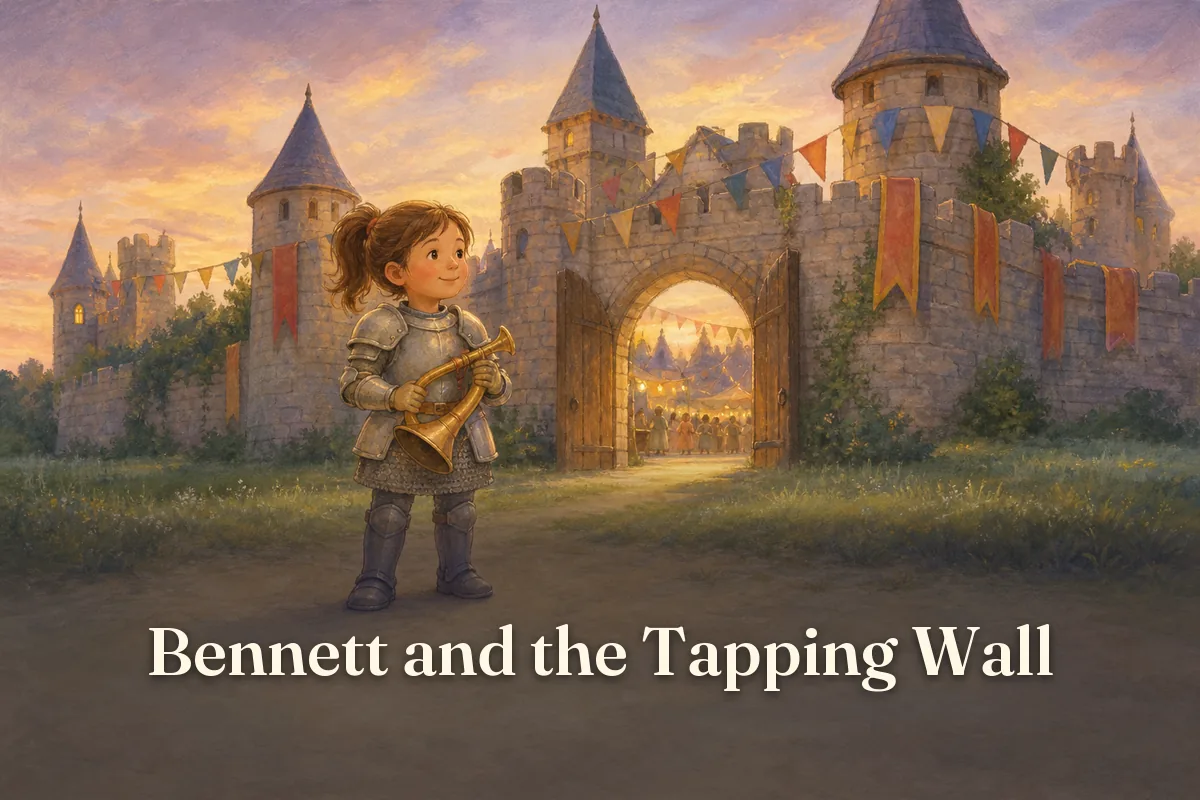Cover of the children’s story “Bennett and the Tapping Wall”